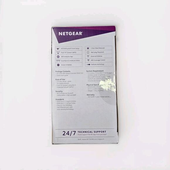 NETGEAR AC1200 Wi-Fi Range Extender‎ EX6120 *New* Unopened - Picture 4 of 6